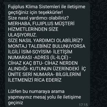 Fujiplus Klima Montajı Yapılmadı, Müşteri Hizmetlerine Ulaşılamıyor