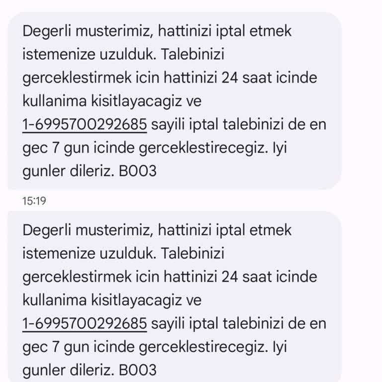 Hat Kapatma Talebim Geciktiriliyor!