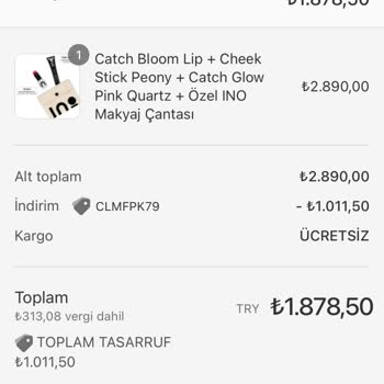 Siparişimdeki Makyaj Çantası Eksik Gönderildi