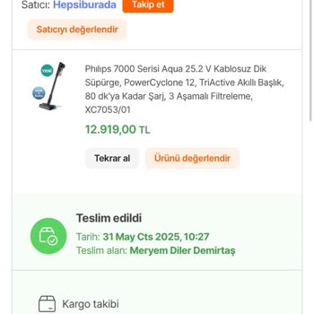 Yeni Alınan Kablosuz Süpürgenin 2 Haftada Arızalanması Ve Değişim Talebi
