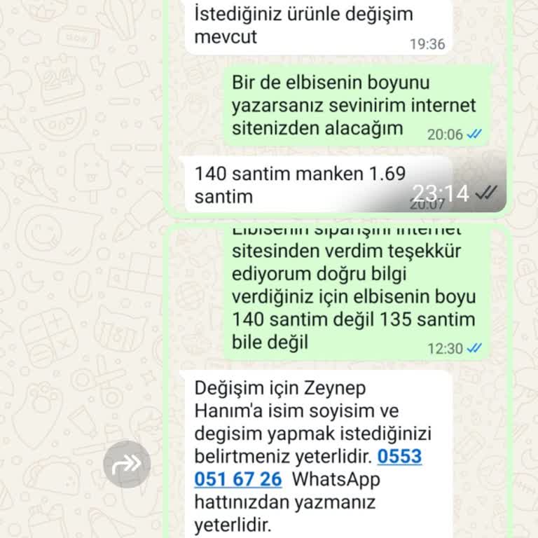 Elbise Boyu Yanlış Bilgilendirildi, İade Sürecinde Sorun Yaşadım