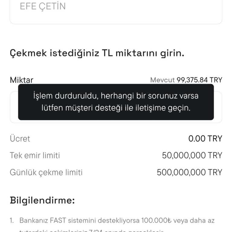 Coin TR'de Param Takılı Kaldı, Canlı Desteğe Ulaşamıyorum