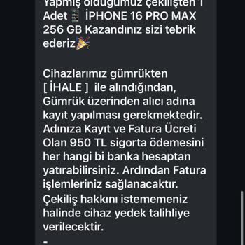 Instagram Çekilişinde Kazandınız Diyerek Sürekli Farklı Ücretler Talep Ettiler