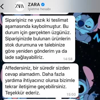Zara Çanta Siparişimde Kişiselleştirme Ve Teslimat Mağduriyeti