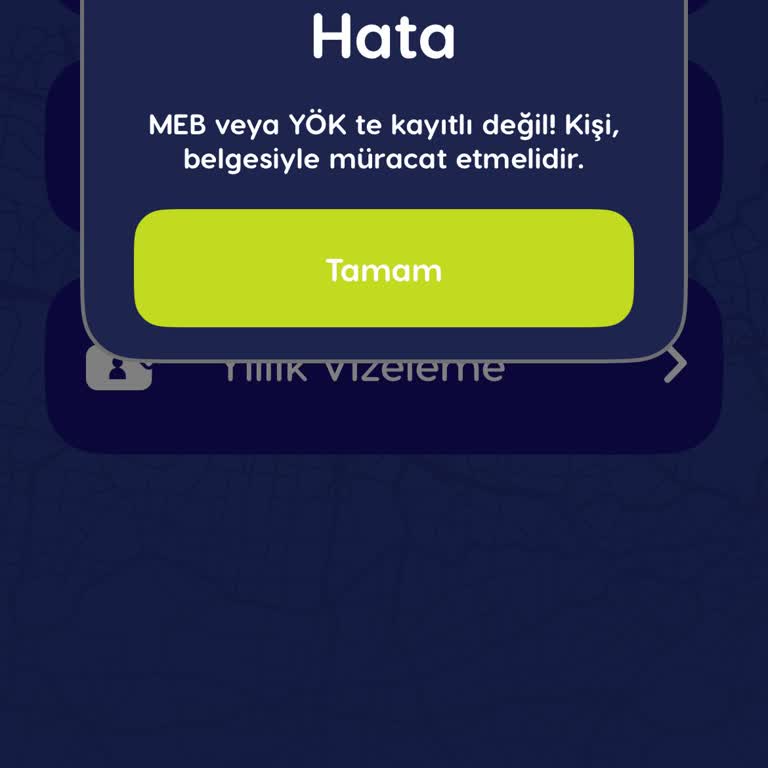 Bursakart Mobilde Öğrenci Kartı Vize Sorunu