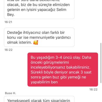 Yemek Sepeti'nde Geç Gelen Sipariş Ve Saygısız Müşteri Temsilcisi