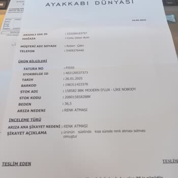 Skechers Ayakkabıda Renk Solması Ve Olumsuz İnceleme Sonucu Hayal Kırıklığı