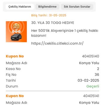 Çitlekçi Tog Çekilişinde Kupon Numarası Haksızlığı