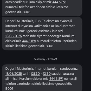 Fiber İnternet Kurulumunda Sürekli Erteleme Ve Bilgilendirme Eksikliği