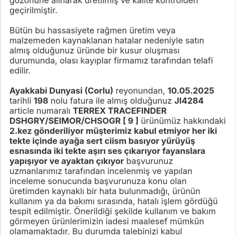 Adidas Ayakkabılarımda Üretim Hatası Ve Çözüm Alamıyorum