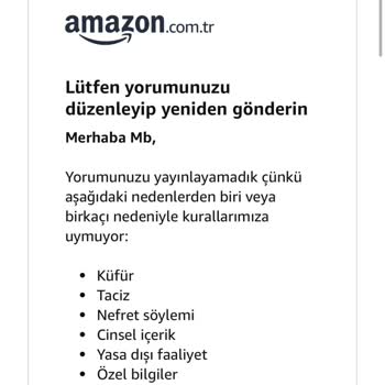 Amazon Kendi Sattığı Ürüne Olumsuz Yorumumu Yayınlamadı