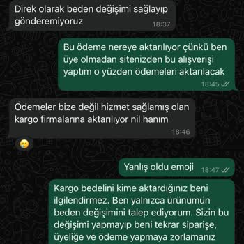 Eyyo Alışverişimde Değişim Sürecinde Üyelik Ve Yüksek Kargo Ücreti Mağduriyeti Yaşadım