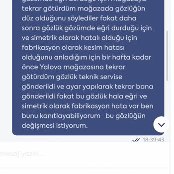 Armani Gözlükte Üretim Hatası Israrla Kabul Edilmiyor