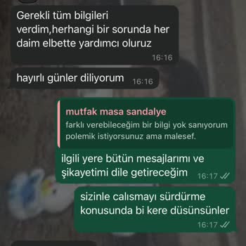 Çatlak Sandalye Sorunu Ve Müşteri Hizmetlerinde İlgisizlik