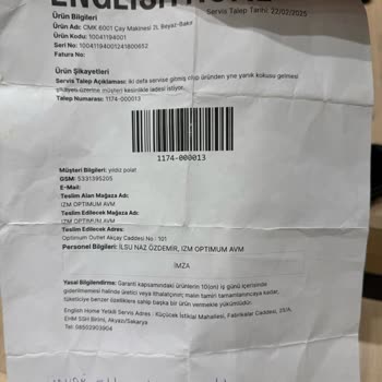 Garanti Sürecinde Çözülmeyen Yanık Kokusu Sorunu