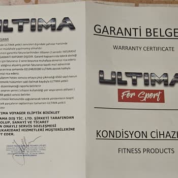 Ultima Voyager Eliptik Bisiklette Yüksek Ses Sorunu