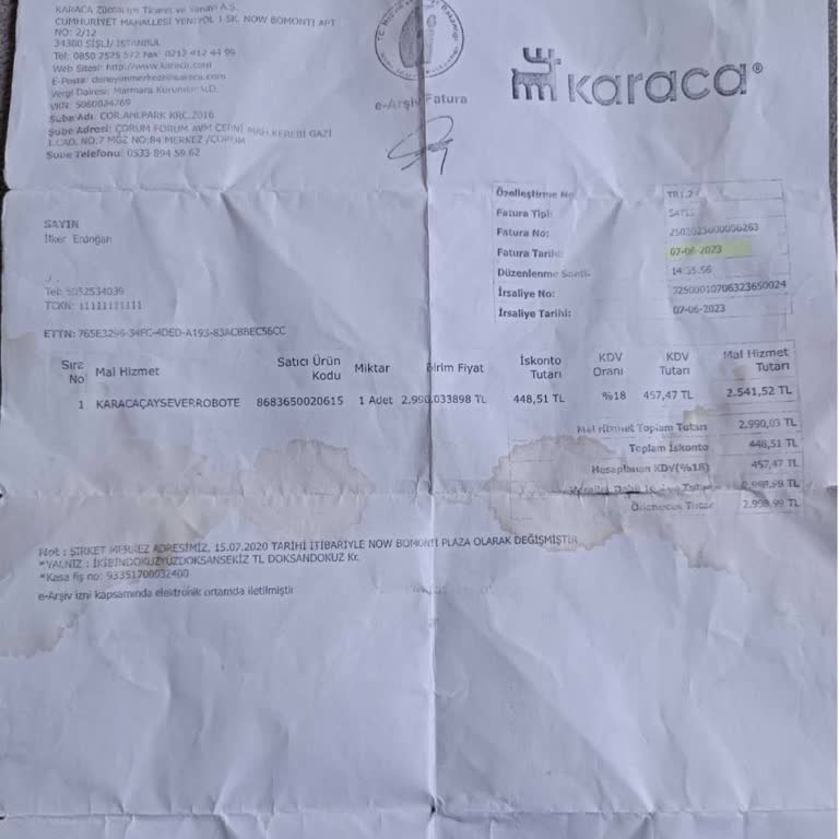 Karaca Çay Makinesi Arızası Ve Para İadesi Sürecinde Mağduriyet