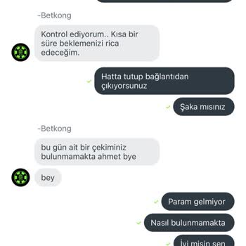 Betkong Çekim İşlemi Uzun Süredir Bekletiliyor, Param Gönderilmiyor
