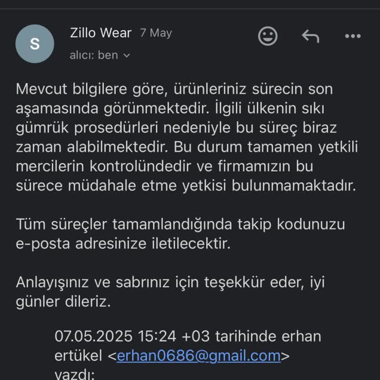 Zillo Wear'dan Sipariş Verdim, Ürünüm Teslim Edilmedi Ve İletişim Kurulamadı