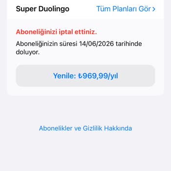 Duolingo İzinsiz Yıllık Ödeme Çekti İade İstiyorum