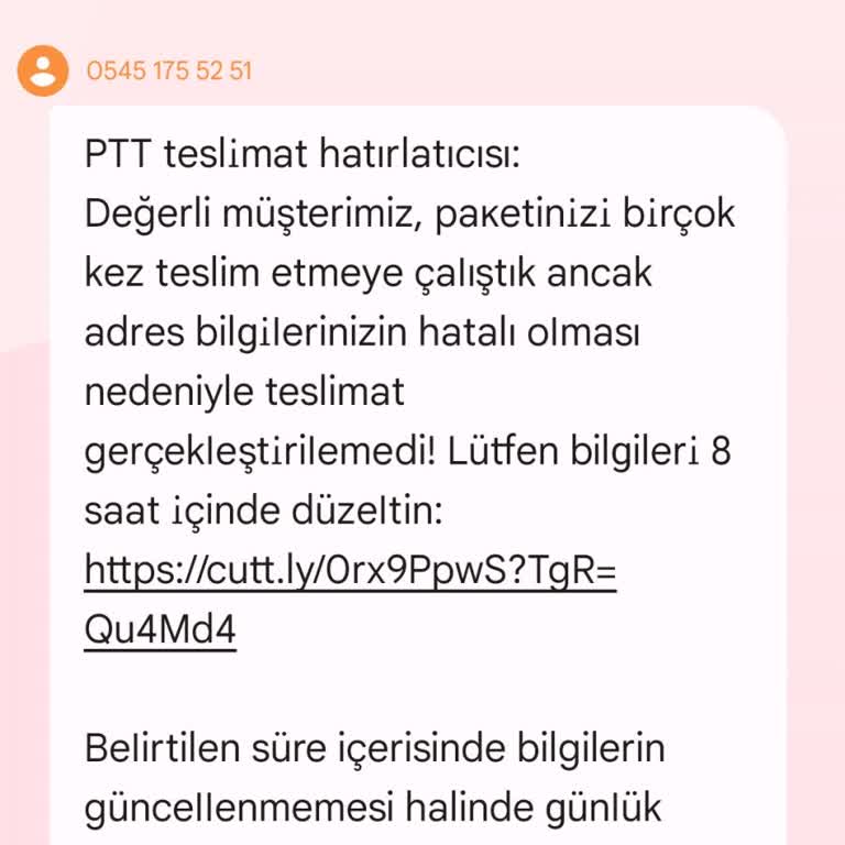 Bilinmeyen Numara Üzerinden Gelen Mesaj Ve Güvenlik Endişesi