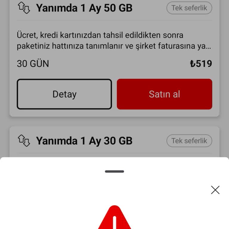 Ek Paket Alınamıyor, Yüksek Fatura Mağduriyeti Yaşıyorum