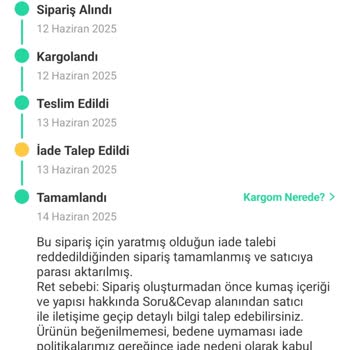 Aldığım Elbise Fotoğraftakinden Farklı Ve Etiketsiz Geldi