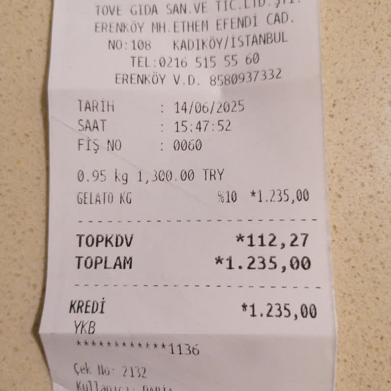 Lu Gelato Ethemefendi Şubesi'nden Aldığım Dondurma Erimiş ve Hizmet Yetersizdi