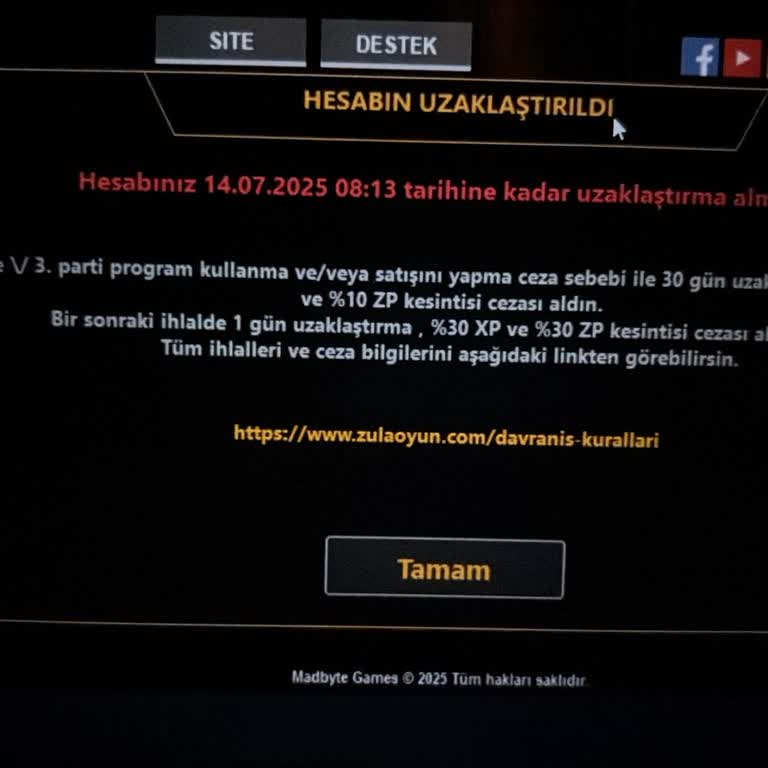 Haksız Yere Banlanan Hesabım İçin Adalet İstiyorum