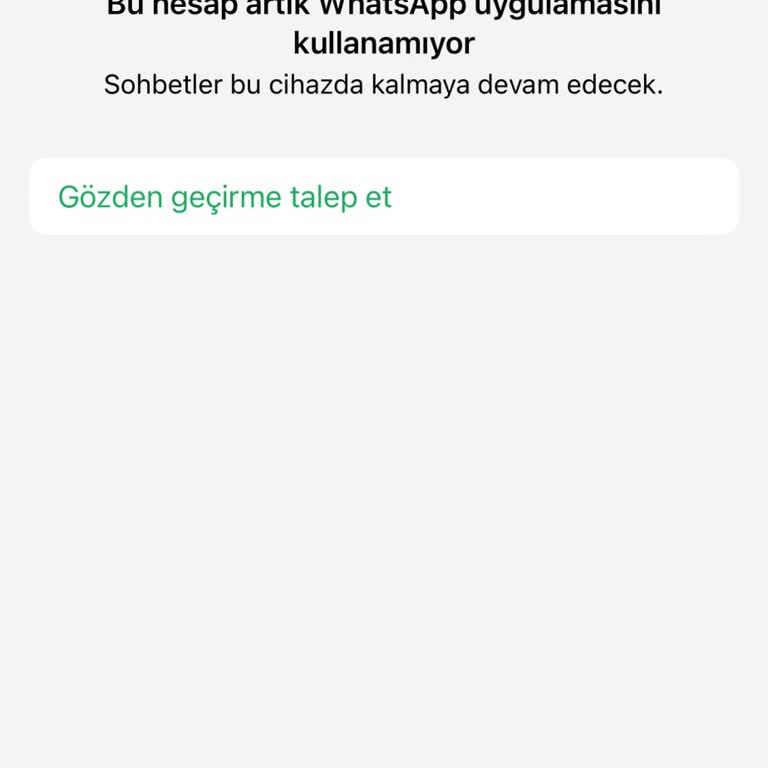 WhatsApp Hesabım Haksız Yere Kapatıldı