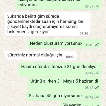 Teslimat Gecikmesi Ve Yetersiz Müşteri Hizmetleri Nedeniyle Hayal Kırıklığı