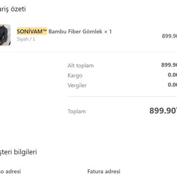 Sonivam Fashion Sipariş Ettiğim Ürün Görselden Farklı ve İade Yapılamıyor