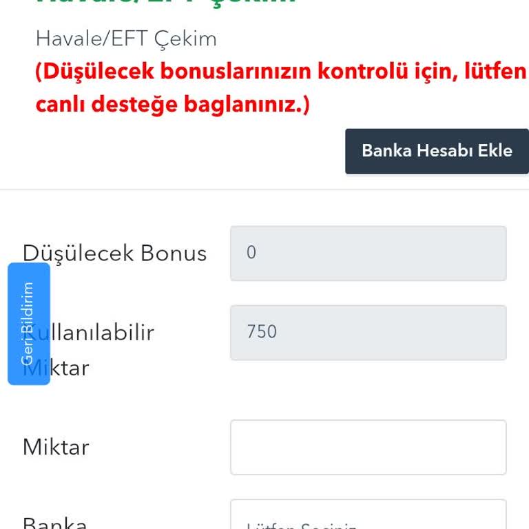 Bonus Çekiminde Yaşanan Sorun Acil Çözüm Bekliyorum