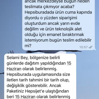 Hepsijet Teslimat Gecikmesi Ve Yetersiz Müşteri Hizmeti Mağduriyeti