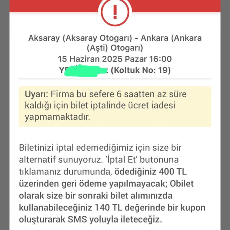 Obilet Bilet İptalinde Mağduriyet Ve Müşteri Desteği Hayal Kırıklığı