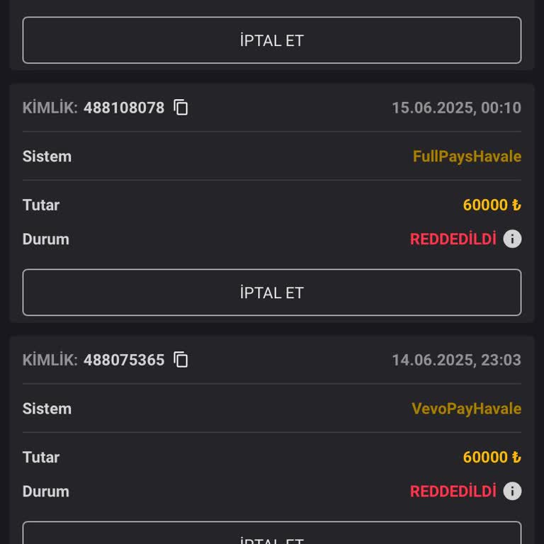 Kazancım Silindi Ve Ödeme Talebim Reddedildi