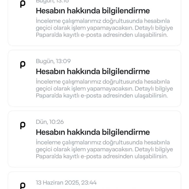 Papara Hesabım Uzun Süredir İncelemede, Bilgi Alamıyorum ve Mağdur Ediliyorum