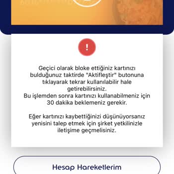 Ticket Restaurant Hak Edilen Kart Bakiyeme Bilgi Verilmeden Bloke Kondu