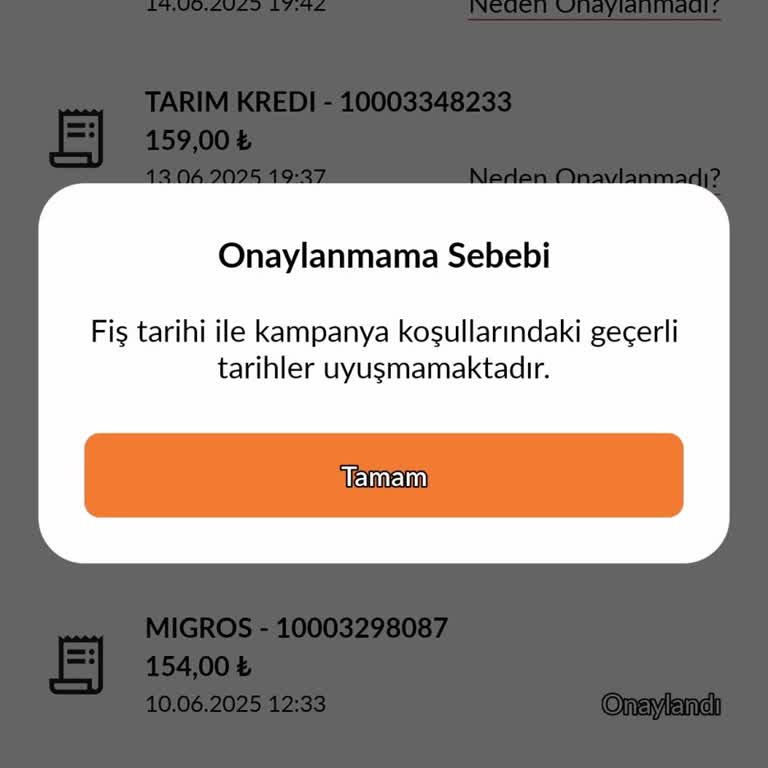 Fiş Yükleme Sorunu Ve Kampanya Koşulları Uyuşmazlığı