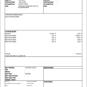 ATM'den Para Çekme İşlemi Hatalı Sonuçlandı, Param Eksildi