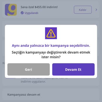 İptal Edilen Siparişimde Param İade Edilmedi, Kampanya Hakkım Engellendi