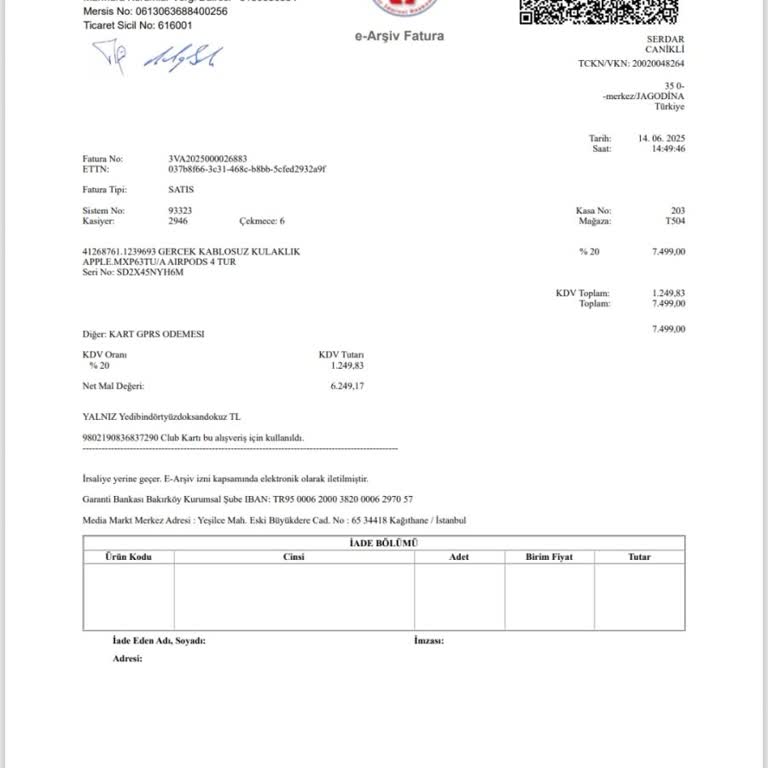 Airpods Kulaklık Değişim Talebim Reddedildi