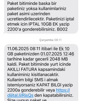 Ek Paket Hemen Bitti Turkcell Muhatap Bulamıyorum