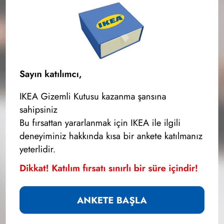 İkea Adına Gönderilen Gizemli Kutu Ve Anket Hakkında Bilgi Talebi