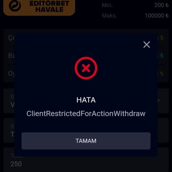 Editörbet Kazandığım Bonusun Eklenmemesi Ve Sürekli Yatırım Talebi