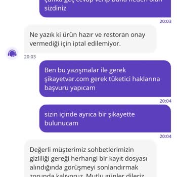 Yanlış Sipariş İptalinde Geç Dönüş Mağduriyeti