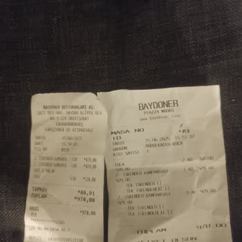 Baydöner'de Hayal Kırıklığı: İncecik Et Ve Yetersiz Hizmet