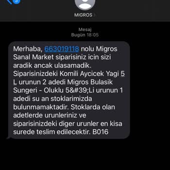 Sipariş Verdiğim Ayçiçek Yağı Teslim Edilmedi, Kuponum Geçersiz Oldu