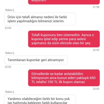 Dağılan Sipariş İçin Yetersiz Çözüm Ve Para İadesi Sorunu