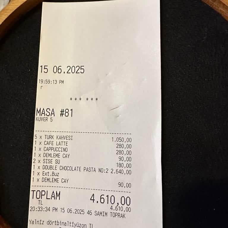 Menüde Olmayan Pasta Fiyatı Ve Fahiş Hesap Şoku